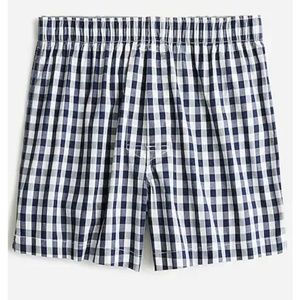 J CREW NAVY & WHITE GINGHAM PRINTED BOXERS